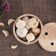 Load image into Gallery viewer, Marble Handcrafted Garlic Keepers Natural Marble Garlic Storage Jar Garlic Container for Counter
