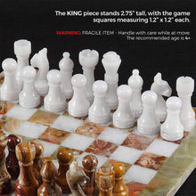 Load image into Gallery viewer, Radicaln Chess Set Handmade Green Onyx and White Full Marble Chess Board Game Set
