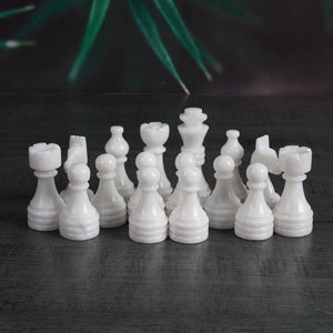 Handmade White and Green Premium Quality Chess Figures