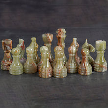 Load image into Gallery viewer, Handmade White and Green Premium Quality Chess Figures
