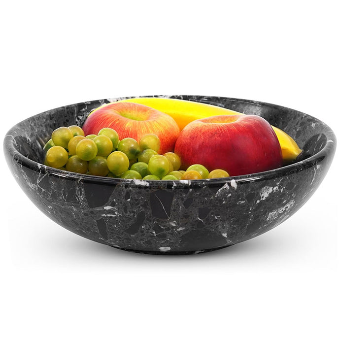 Marble Fruit Bowl Without Stand - Kitchen Serving Bowl - 25 cm