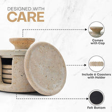 Load image into Gallery viewer, COASTER SET - ROUND WITH CAP
