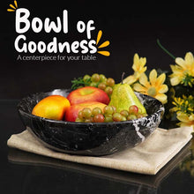 Load image into Gallery viewer, Marble Fruit Bowl Without Stand - Kitchen Serving Bowl - 25 cm
