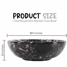 Load image into Gallery viewer, Marble Fruit Bowl Without Stand - Kitchen Serving Bowl - 25 cm

