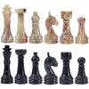 Marble Black & Multi Green Premium Quality Chess Game Figures