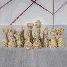 Load image into Gallery viewer, Marble Red &amp; Coral Premium Quality Chess Game Figures
