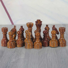 Load image into Gallery viewer, Marble Red &amp; Coral Premium Quality Chess Game Figures
