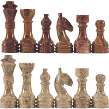 Load image into Gallery viewer, Marble Red &amp; Coral Premium Quality Chess Game Figures
