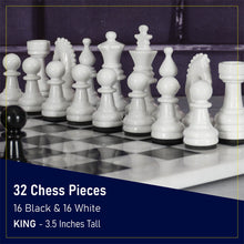Load image into Gallery viewer, White and Black Premium Quality Metal Figures Chess Set - 38cm
