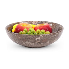 Load image into Gallery viewer, Marble Fruit Bowl Without Stand - Kitchen Serving Bowl - 25 cm
