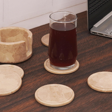 Load image into Gallery viewer, Marble Kitchen Coaster Set With Holder
