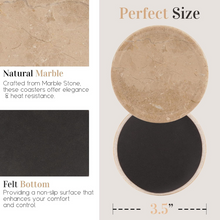 Load image into Gallery viewer, Marble Kitchen Coaster Set With Holder
