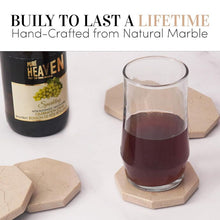 Load image into Gallery viewer, Marble Set of 6 Kitchen Star Coaster Plates
