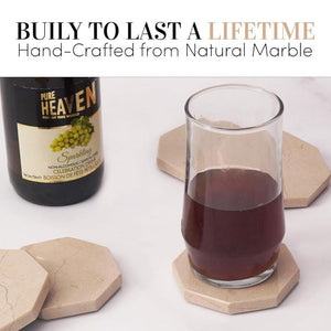 Marble Set of 6 Kitchen Star Coaster Plates