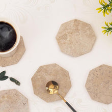 Load image into Gallery viewer, Marble Set of 6 Kitchen Star Coaster Plates
