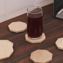 Load image into Gallery viewer, Marble Set of 6 Kitchen Star Coaster Plates
