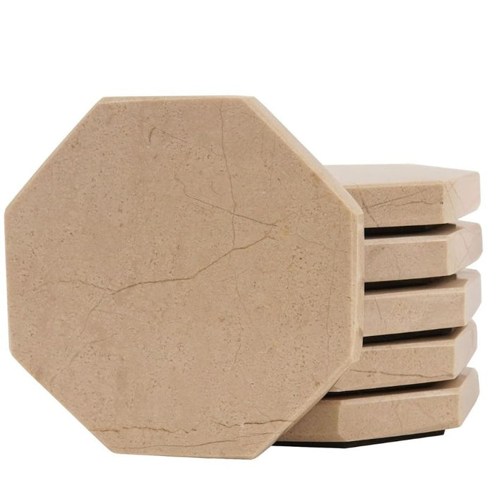 Marble Set of 6 Kitchen Star Coaster Plates