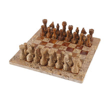Load image into Gallery viewer, Red and Coral Handmade 12 Inches Premimum Quality Marble Chess Set
