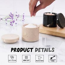 Load image into Gallery viewer, Stylish Marble Salt Cellar with Tray, Trinket Box Kitchen Décor Salt Pepper Bowls
