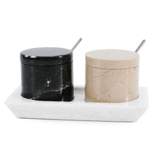 Load image into Gallery viewer, Stylish Marble Salt Cellar with Tray, Trinket Box Kitchen Décor Salt Pepper Bowls
