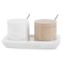 Load image into Gallery viewer, Stylish Marble Salt Cellar with Tray, Trinket Box Kitchen Décor Salt Pepper Bowls
