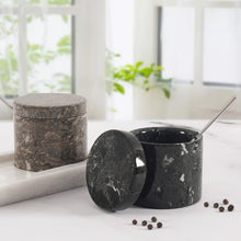 Load image into Gallery viewer, Stylish Marble Salt Cellar with Tray, Trinket Box Kitchen Décor Salt Pepper Bowls

