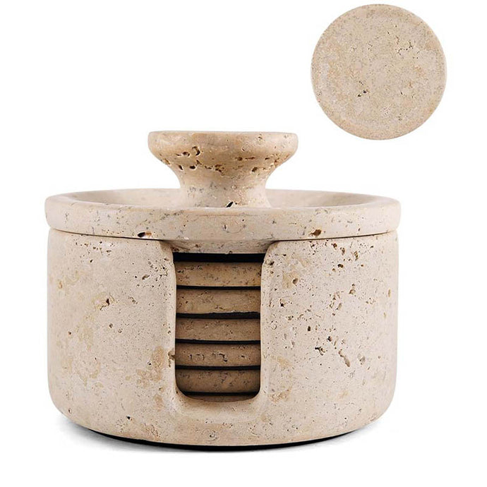 COASTER SET - ROUND WITH CAP