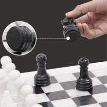 Load image into Gallery viewer, White and Black 15 Inches Premium Quality Marble Chess Set (With Storage Box)
