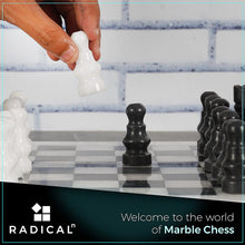 Load image into Gallery viewer, Radicaln Handmade White and Black Full Marble Chess Board Game Set
