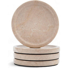 Load image into Gallery viewer, Premium Marble Depth Design Coaster Plates Set of 4 Luxury Table Coasters, Marble Coasters
