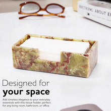 Load image into Gallery viewer, Radicaln Marble Tissue Box Cover Rectangle for Bathroom &amp; Office Desk 10 in Handmade,Tissue Holder for Bathroom &amp; Vanity Counter Decor, Napkin Holder, Felt Base Protection, Gift Ready

