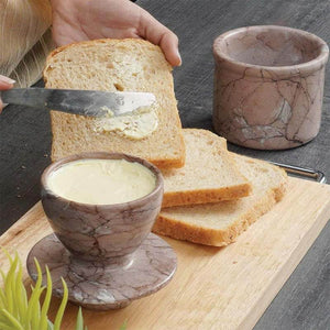 Handmade Marble Butter Dish - Butter Crock