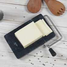 Load image into Gallery viewer, Handmade Marble Cheese Slicer-Cutting Board with Wire
