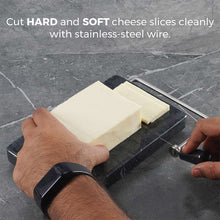 Load image into Gallery viewer, Handmade Marble Cheese Slicer-Cutting Board with Wire
