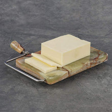 Load image into Gallery viewer, Handmade Marble Cheese Slicer-Cutting Board with Wire
