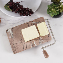 Load image into Gallery viewer, Handmade Marble Cheese Slicer-Cutting Board with Wire

