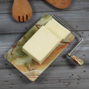 Handmade Marble Cheese Slicer-Cutting Board with Wire