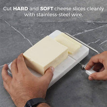 Load image into Gallery viewer, Handmade Marble Cheese Slicer-Cutting Board with Wire

