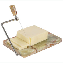 Load image into Gallery viewer, Handmade Marble Cheese Slicer-Cutting Board with Wire
