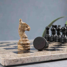 Load image into Gallery viewer, RADICALn Coral and Black 15 Inches High Quality Marble Full Chess Set
