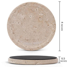 Load image into Gallery viewer, Premium Marble Depth Design Coaster Plates Set of 4 Luxury Table Coasters, Marble Coasters
