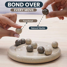 Load image into Gallery viewer, Marble Tic Tac Toe Game Set Handmade Strategy Board Games for Coffee Table Decor
