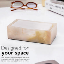 Load image into Gallery viewer, Radicaln Marble Tissue Box Cover Rectangle for Bathroom &amp; Office Desk 10 in Handmade,Tissue Holder for Bathroom &amp; Vanity Counter Decor, Napkin Holder, Felt Base Protection, Gift Ready
