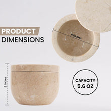 Load image into Gallery viewer, Marble Salt Cellar Big with Magnetic Lid Handmade Kitchen Salt &amp; Spice Container
