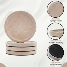 Load image into Gallery viewer, Premium Marble Depth Design Coaster Plates Set of 4 Luxury Table Coasters, Marble Coasters
