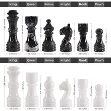 Load image into Gallery viewer, 38cm Round Marble Chess Set ZEBRA BLACK &amp; WHITE with Local Storage Box – Classic Strategy Board Game for Home &amp; Gift
