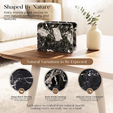 Load image into Gallery viewer, Marble Mini Napkin Holder, 3" x 4" Inch Natural Stone Upright Holder for Paper Napkins on Kitchen Counter, Dining Table or Home Bar, Halloween Cocktail Bar
