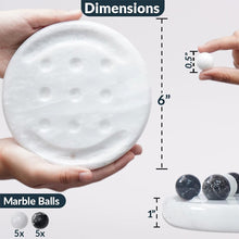 Load image into Gallery viewer, Marble Tic Tac Toe Game Set Handmade Strategy Board Games for Coffee Table Decor
