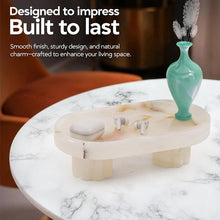 Load image into Gallery viewer, Radicaln Tray with Legs 10" Decorative Bathroom Vanity Tray decorative tray, Natural Stone, Marble Oval Tray, Pedestal Tray, Elegant Home Decor
