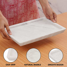 Load image into Gallery viewer, marble serving tray, bathroom tray, coffee table tray, decorative tray
